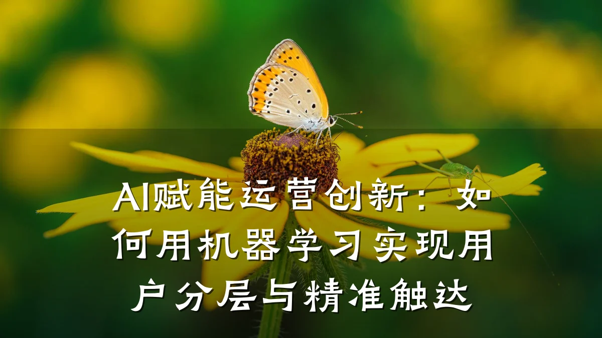 AI赋能运营创新:如何用机器学习实现用户分层与精准触达