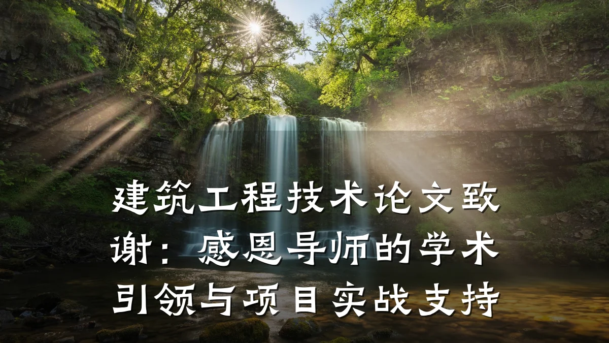 建筑工程技术论文致谢:感恩导师的学术引领与项目实战支持