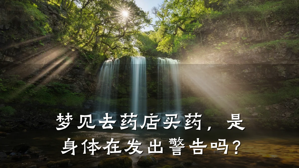 梦见去药店买药,是身体在发出警告吗?