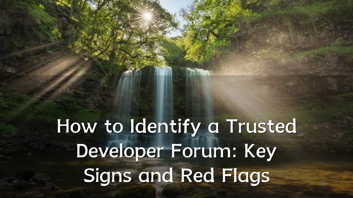 How to Identify a Trusted Developer Forum: Key Signs and Red Flags